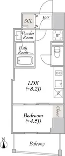 ルミーク文京湯島【5階】の間取り