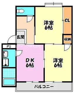 フェリオ大美野【4階】の間取り