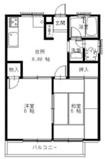 ラピスハイツC【1階】の間取り