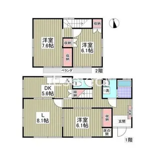 千葉県千葉市中央区村田町【一戸建】の間取り
