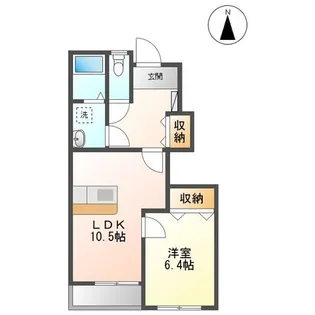 クレストール宝海【1階】の間取り