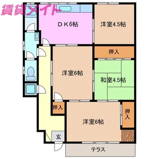 杉山ハイツ【1階】の間取り