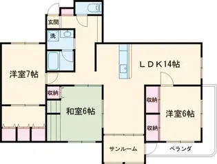 ライフステージ広瀬 森【1階】の間取り