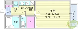 ホットハウス台原森林公園【1階】の間取り