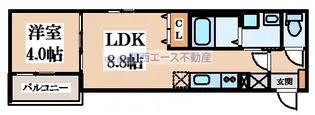 1LDKの間取り画像