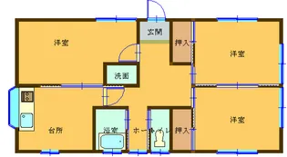 栃木県足利市葉鹿町1【一戸建】の間取り