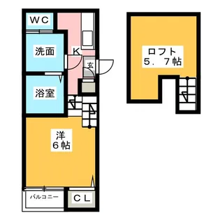 カームオーシャン【2階】の間取り