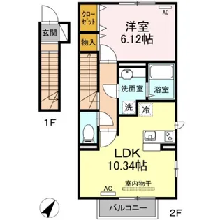 みつばち本町III【2階】の間取り
