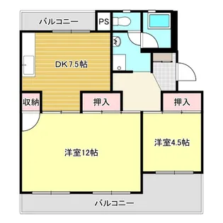 ハイツ松江【2階】の間取り
