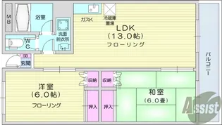 幸ハイツ【3階】の間取り