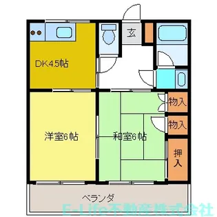 江津宗栄ハイツ【2階】の間取り