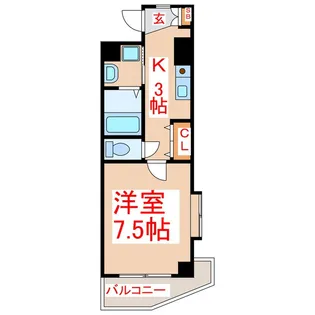 サンパティーク谷山中央【7階】の間取り