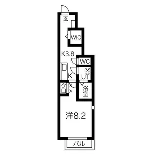 ソワサントゥカンズA【1階】の間取り