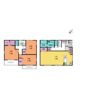 愛知県春日井市柏井町6【一戸建】の間取り