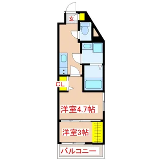 laki-ala【4階】の間取り