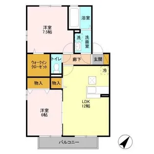 リビングタウン東海D【1階】の間取り