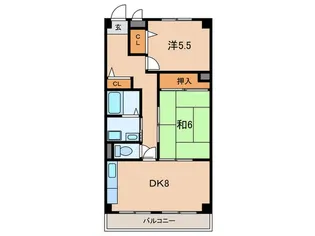 マ二-フィ-コ&アルファ-【3階】の間取り