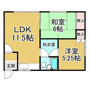 大和ハイツ3【2階】の間取り