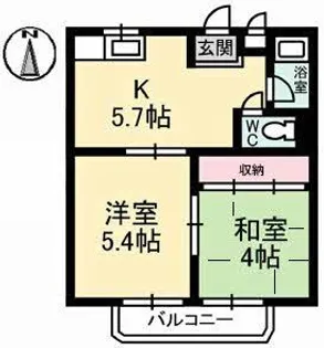 マンションフクミ【1階】の間取り