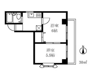 阪本マンション【4階】の間取り