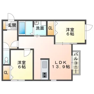 La west【1階】の間取り
