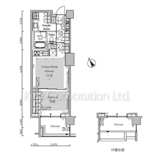 パークアクシスプレミア南青山五丁目【1階】の間取り