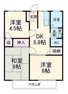 ファミール座間【2階】の間取り