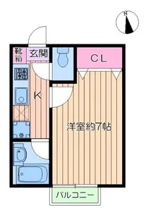 東京都足立区六月3【アパート】の間取り