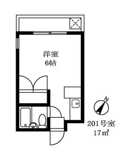 スカイマンション【2階】の間取り