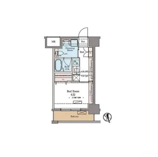 ラグゼナ北千住【10階】の間取り