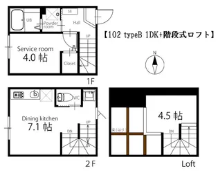 ハーミットクラブハウス久が原の間取り