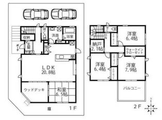 大阪府豊中市上野東3【一戸建】の間取り