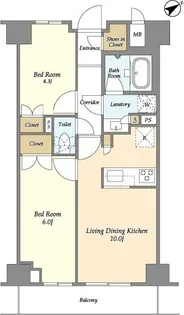 市谷台町坂フロント【7階】の間取り