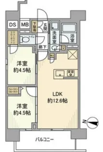 オープンレジデンシア金山熱田 THE COURT【12階】の間取り