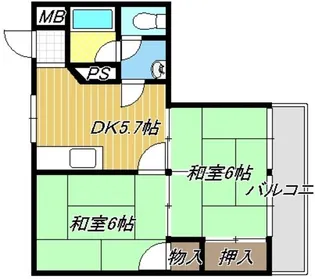 光和荘【2階】の間取り