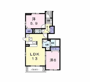 サニークレイン【1階】の間取り