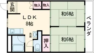 大阪府寝屋川市田井西町【マンション】の間取り