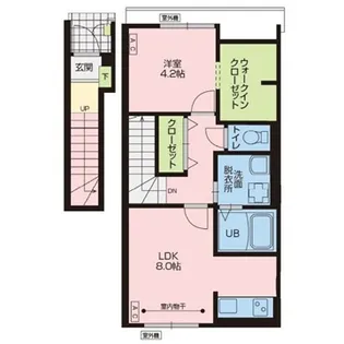 Le chat blanc(ル・シャ・ブラン) (新築)【2階】の間取り