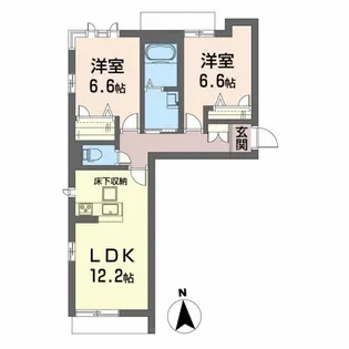 ベレオ荒井駅前【1階】の間取り