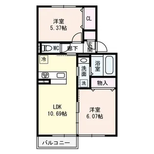 ココアス【1階】の間取り