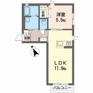 メゾン クリスタル【1階】の間取り