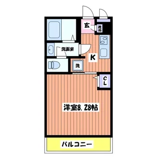 東京都福生市本町【マンション】の間取り