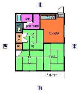 コーポ浮島原【2階】の間取り
