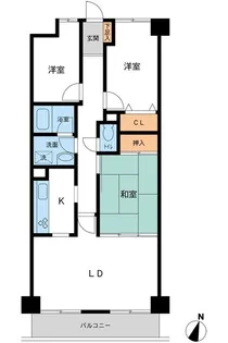 千葉県柏市明原2【マンション】の間取り