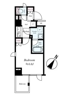 東京都品川区北品川1【マンション】の間取り