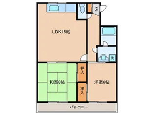 ウエストヴィレッヂ【2階】の間取り