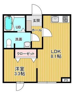 メリディアン神谷沢【1階】の間取り