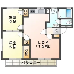スカイヒル佃【1階】の間取り