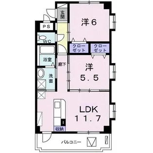 パルク コーテ ロカシオン【3階】の間取り