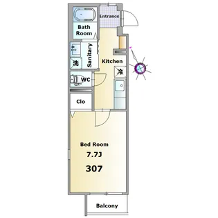 on壱番館【3階】の間取り